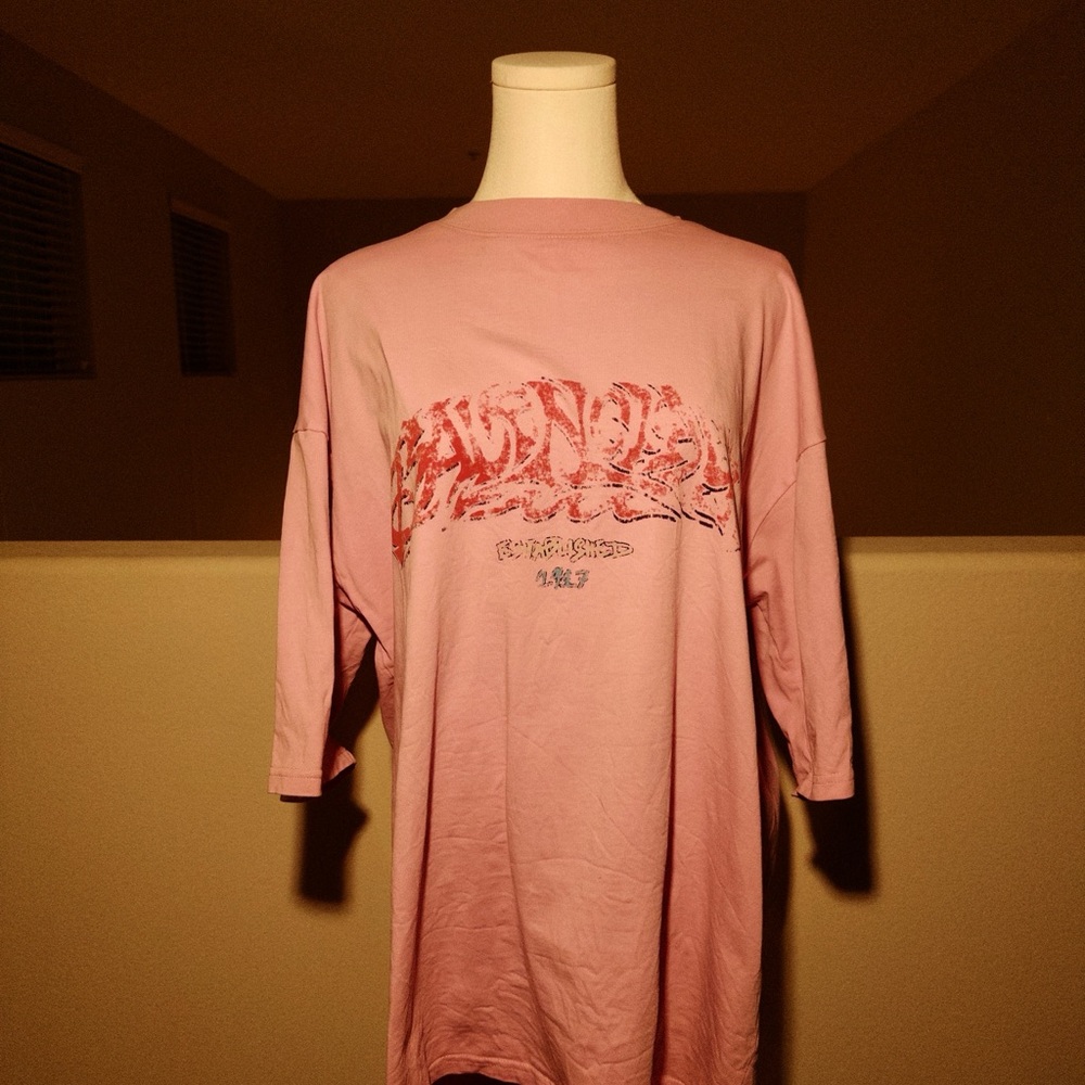 Balenciaga Pink Graphic T-Shirt